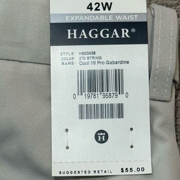 NWT. Haggar Cool 18 Pro Garbardine Shorts with Sun Protection Men’s 42 - Picture 11 of 15